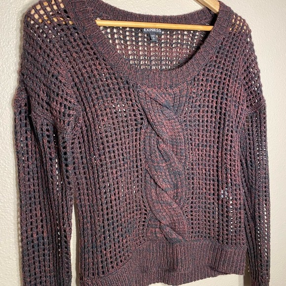 Express Sweaters - 🛍️ 4 for $20 🛍 Express Wool Blend Burgundy Pullover Sweater Women's Small